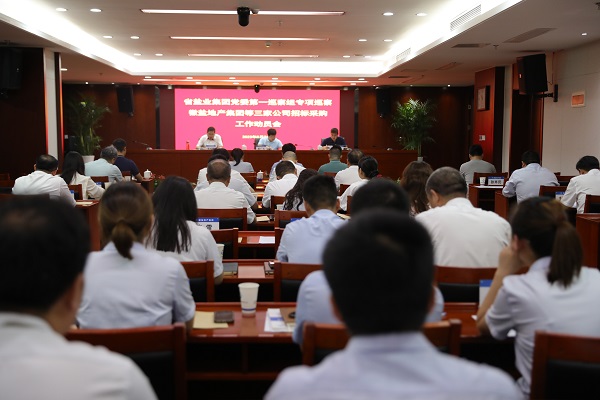 省AG旗舰厅集团党委第一专项巡察组巡察徽盐地产集团等三家公司招标采购事情发动会召开